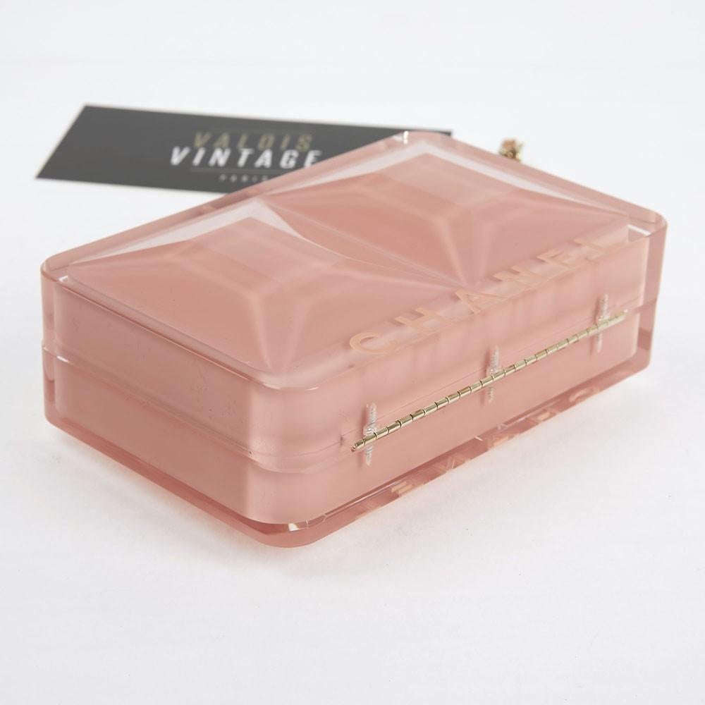 CHANEL Rectangular Clutch in Pink Plexiglass 1