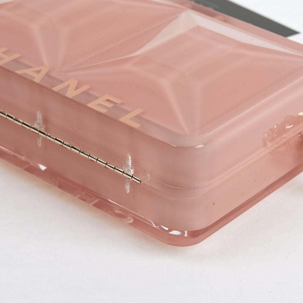 CHANEL Rectangular Clutch in Pink Plexiglass 2