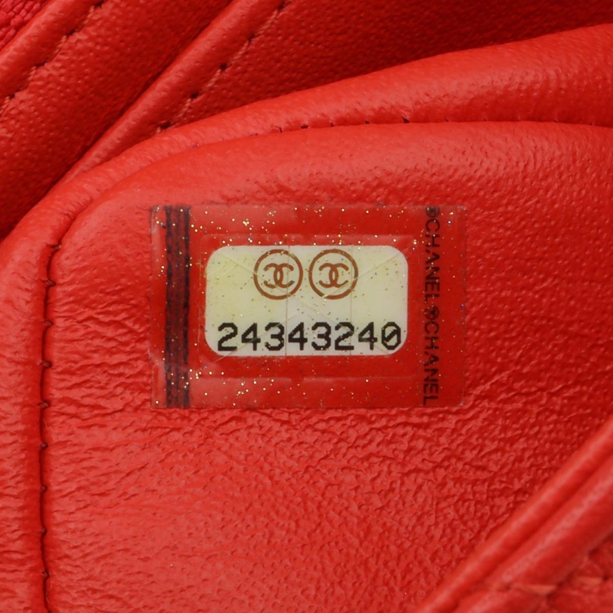 CHANEL Rectangular Mini Bag Red Lambskin with Light Gold Hardware 2017 12