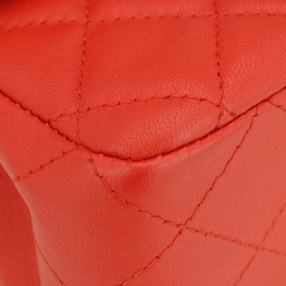 CHANEL Rectangular Mini Bag Red Lambskin with Light Gold Hardware 2017 3