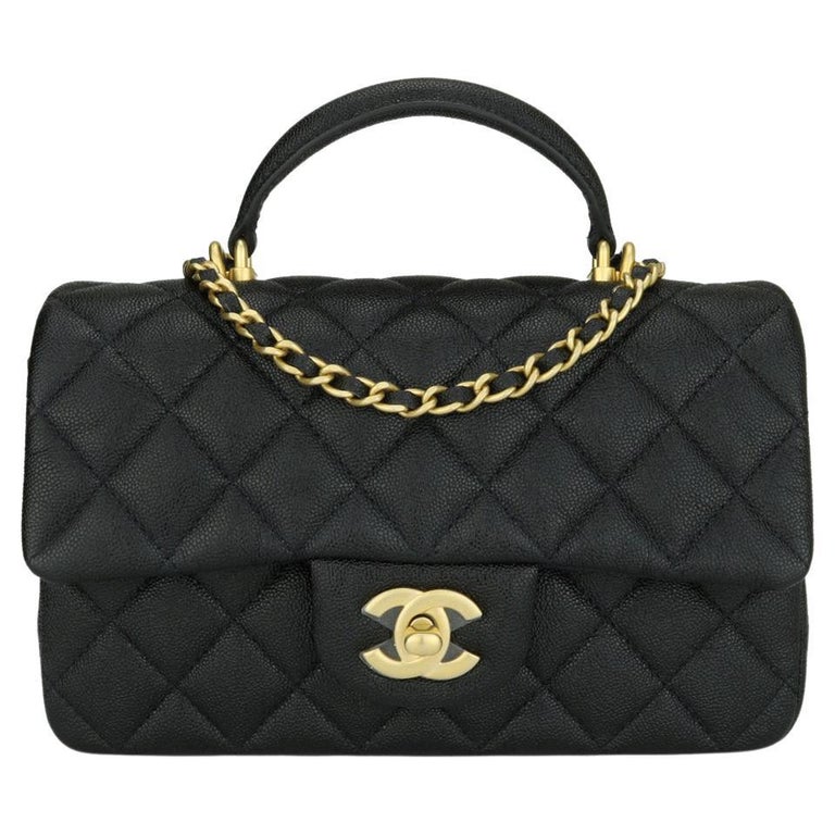 Chanel Black Quilted Caviar Classic Single Flap Bag
