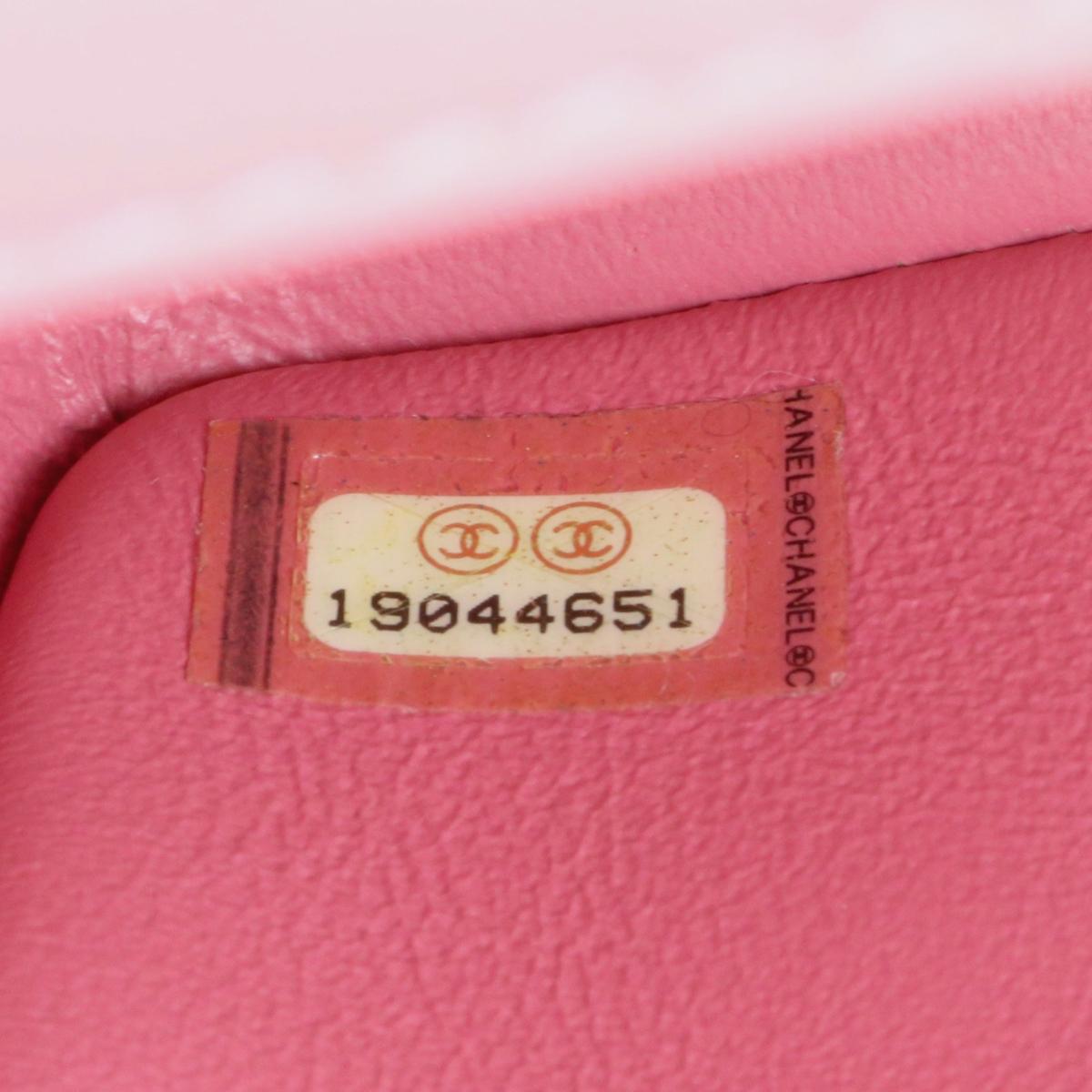CHANEL Rectangular Mini Valentine Bag Pink Lambskin with Light Gold Hardware 14P 13