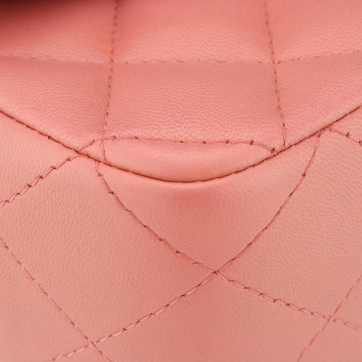 CHANEL Rectangular Mini Valentine Bag Pink Lambskin with Light Gold Hardware 14P 3