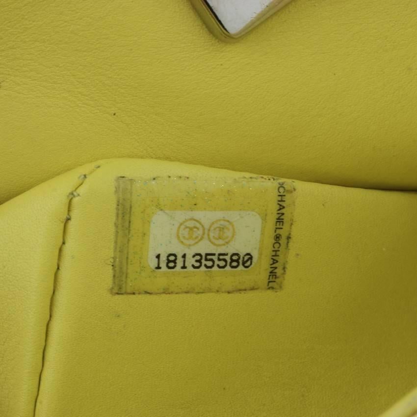 Women's CHANEL Rectangular Mini Yellow Python Bag For Sale