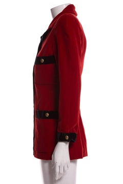 CHANEL Red 1980s Jacket Size 36