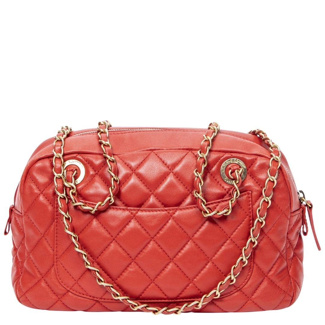 Orange Chanel Red 2013 CC Shoulder Bag For Sale