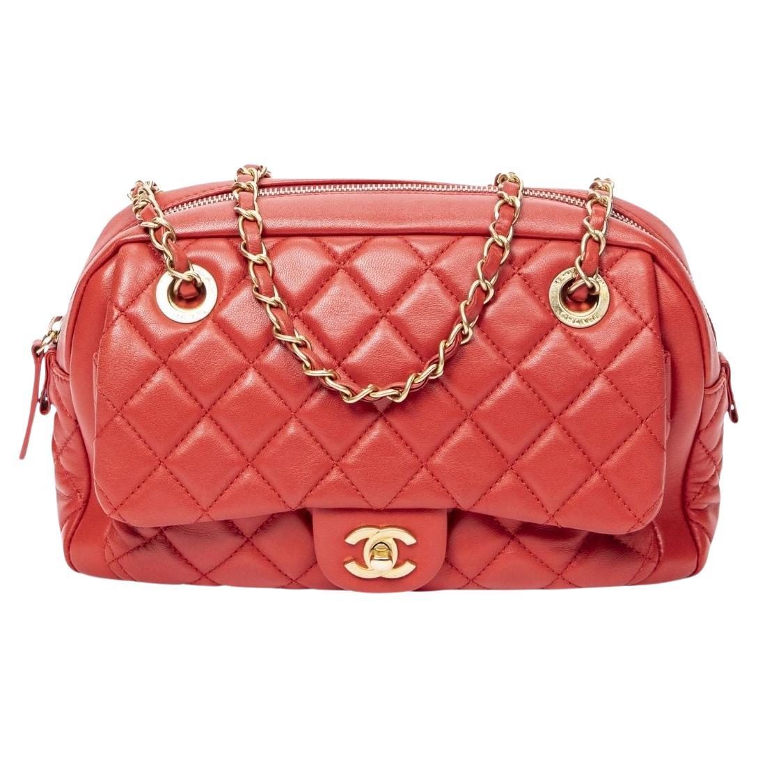 Chanel Red 2013 CC Shoulder Bag For Sale