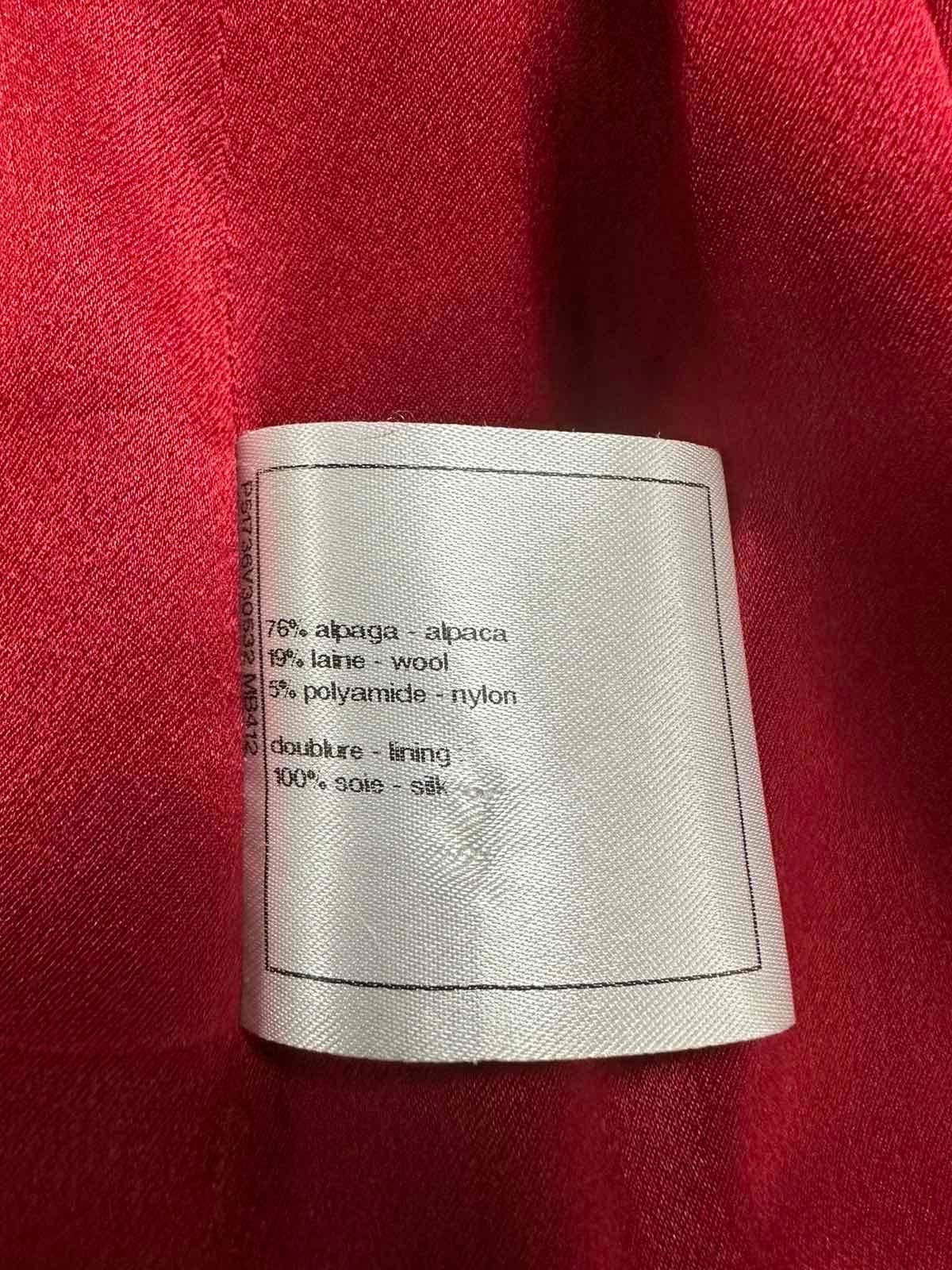 CHANEL RED 2015 SALZBURG CHAIN TRIM Mantel  Sz.46 im Angebot 3