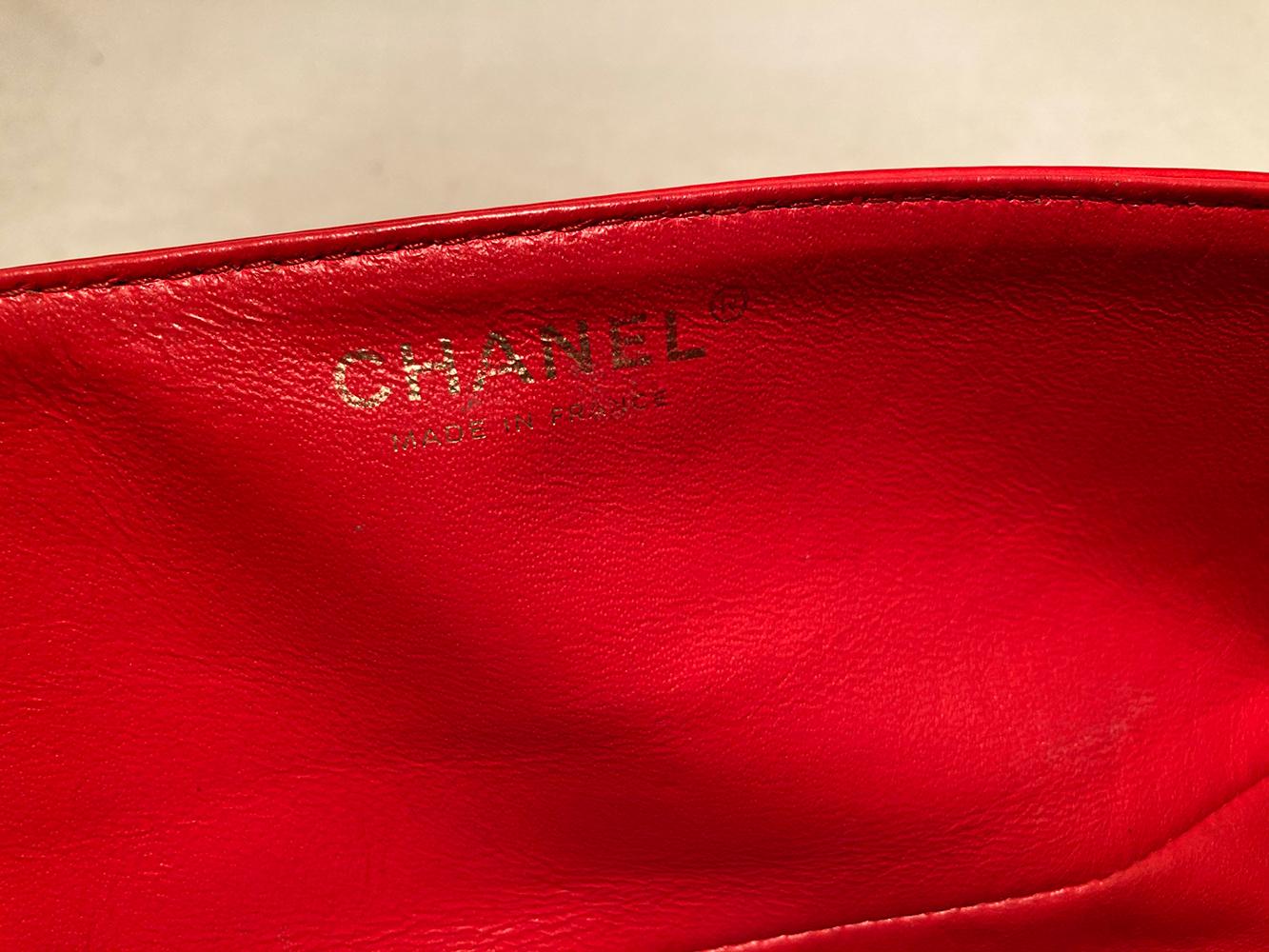 Chanel Red 2.55 Reissue Quilted Patent Leather East/West Clutch 1