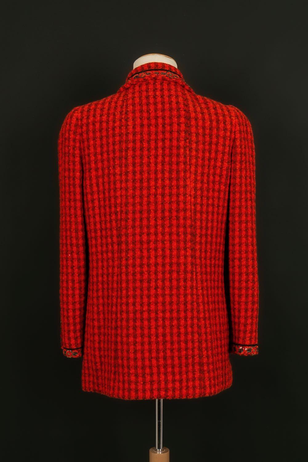 Tailleur jupe rouge et noire Chanel automne-hiver 1990/91 Pour femmes en vente