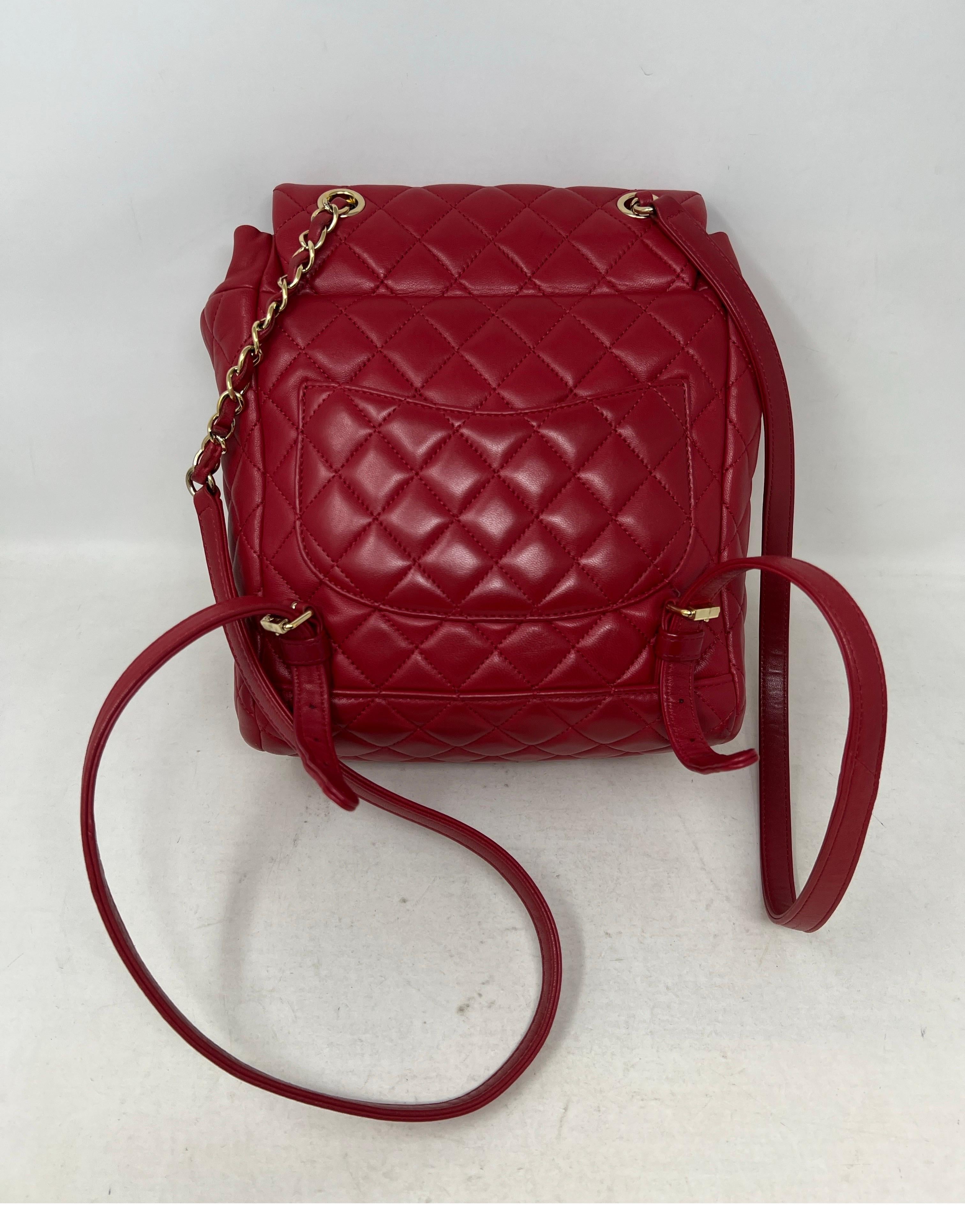 Sac à dos rouge de Chanel Unisexe en vente