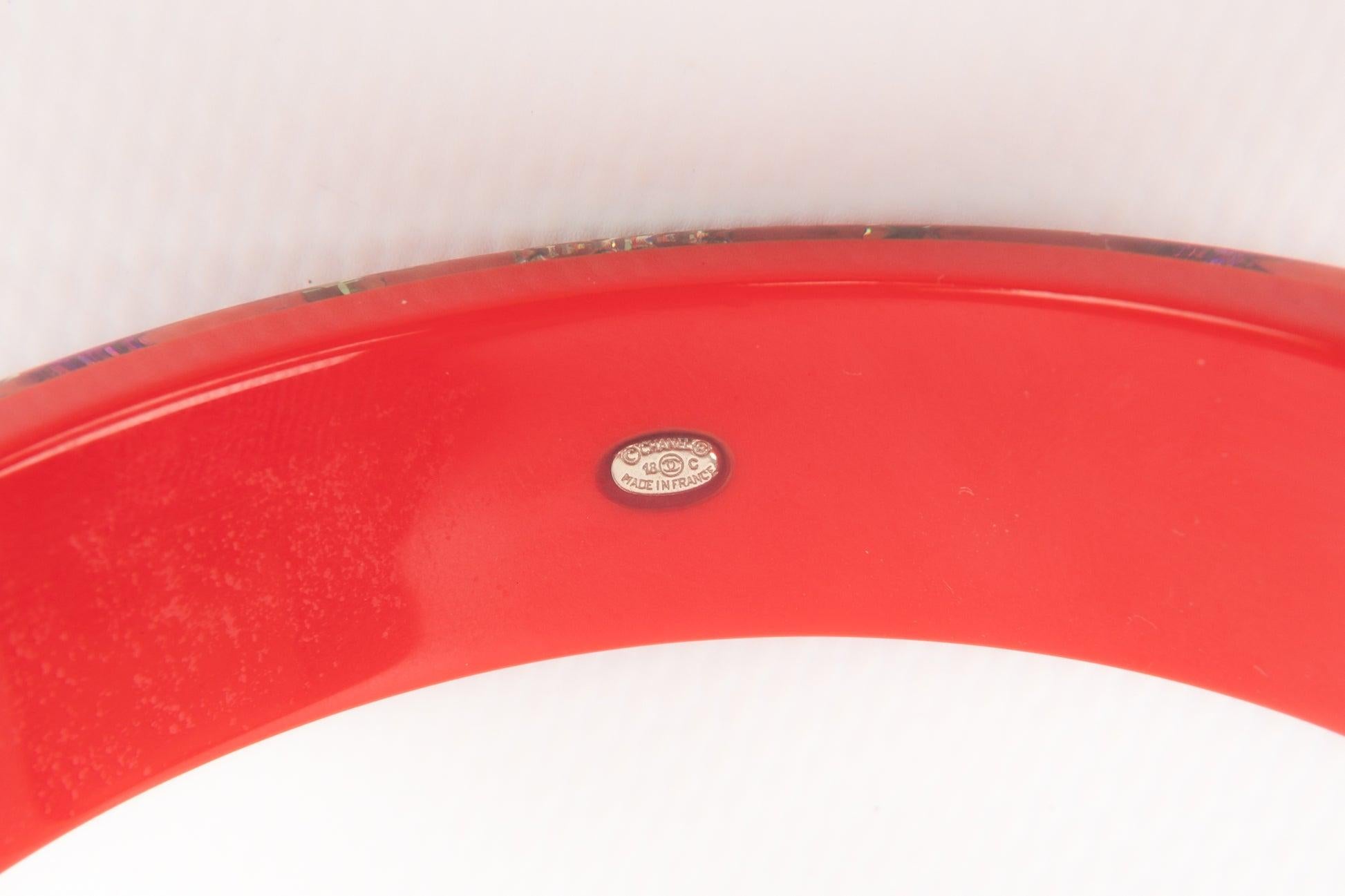 Women's Chanel Red Bakelite Bracelet, 2018