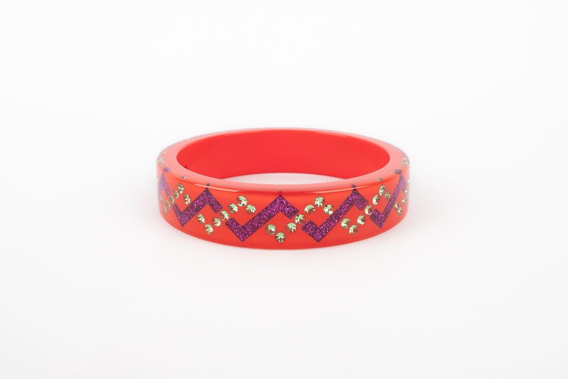 Chanel Red Bakelite Bracelet, 2018 1