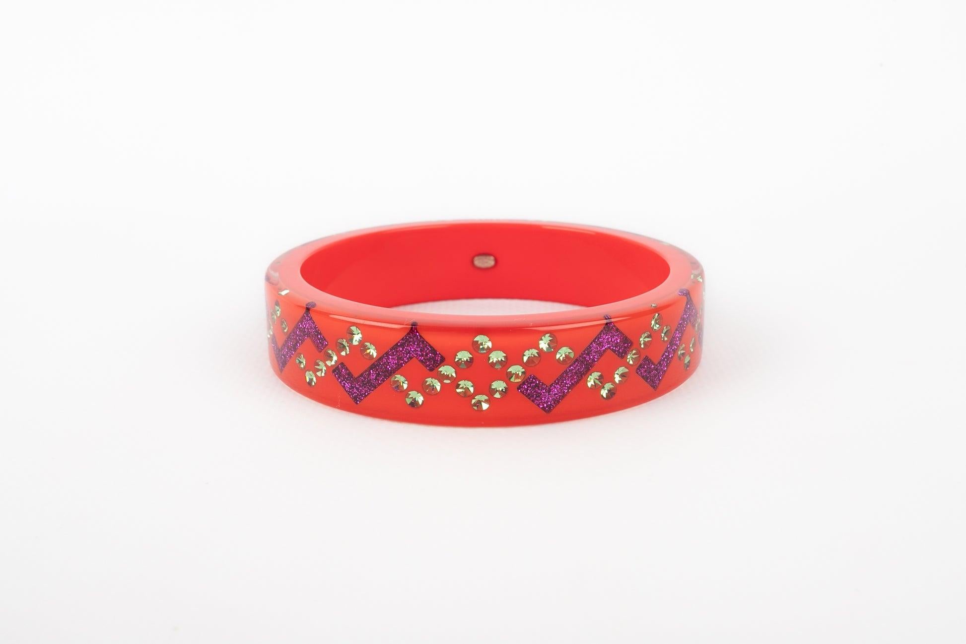 Chanel Red Bakelite Bracelet, 2018 2