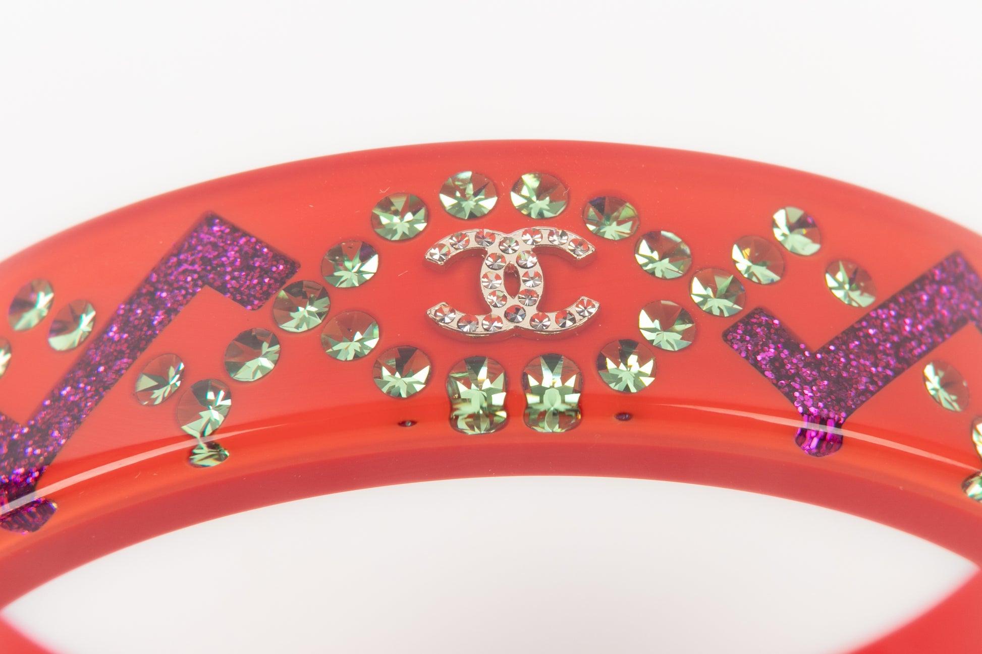 Chanel Red Bakelite Bracelet, 2018 3