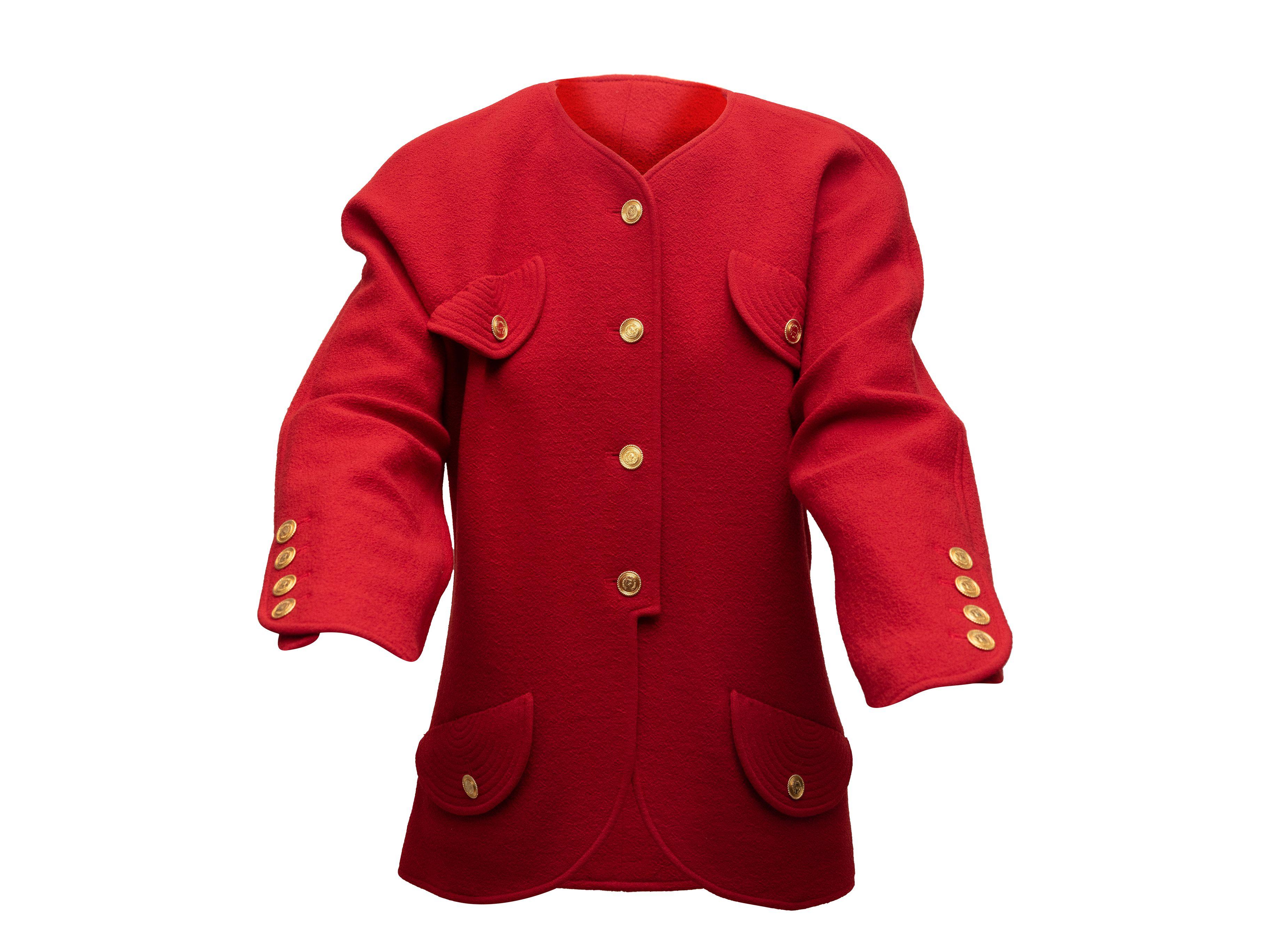 Chanel Red Boutique Wool Jacket 1
