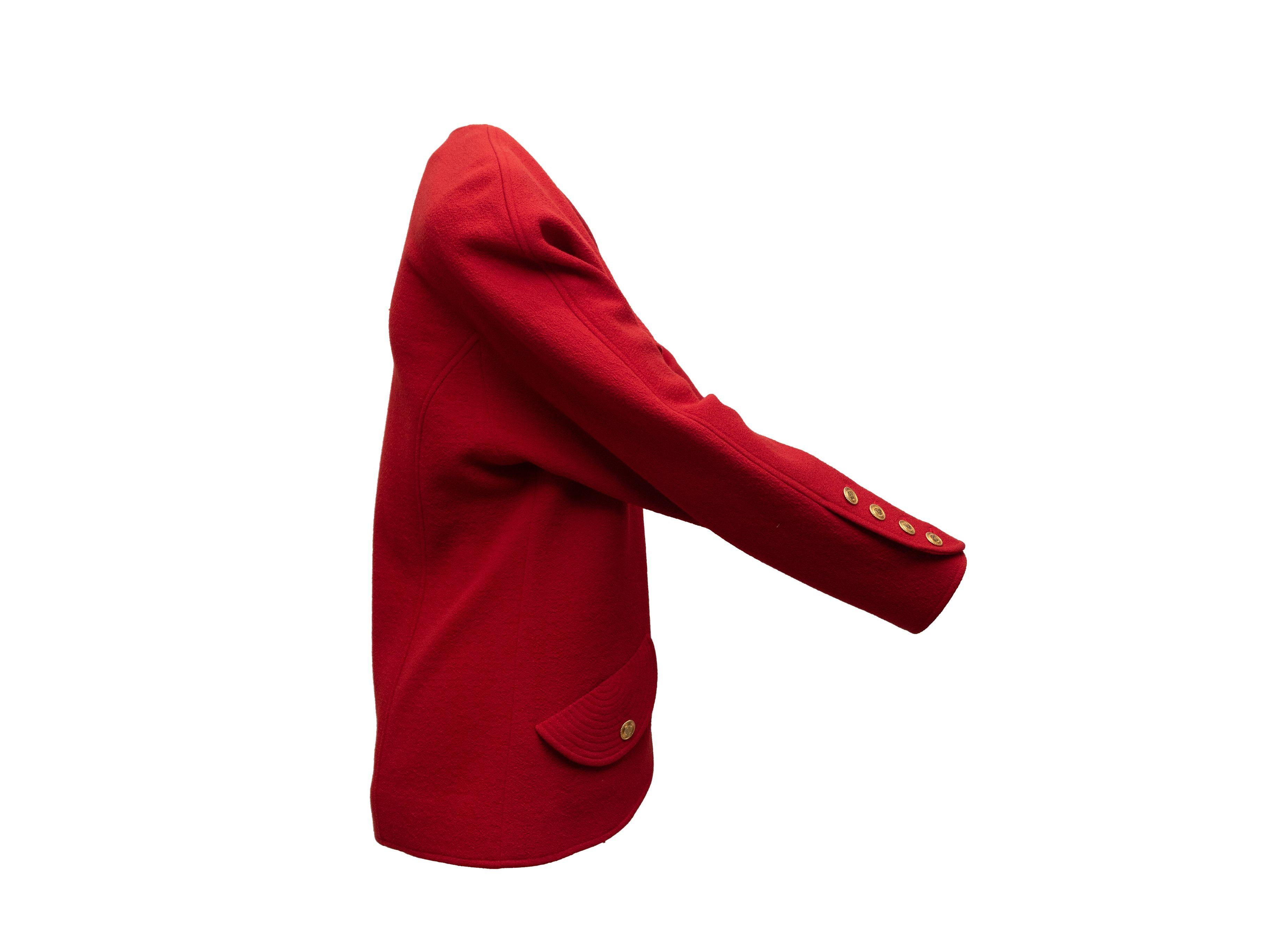 Chanel Red Boutique Wool Jacket 2