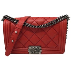 Chanel Red Boy Medium 