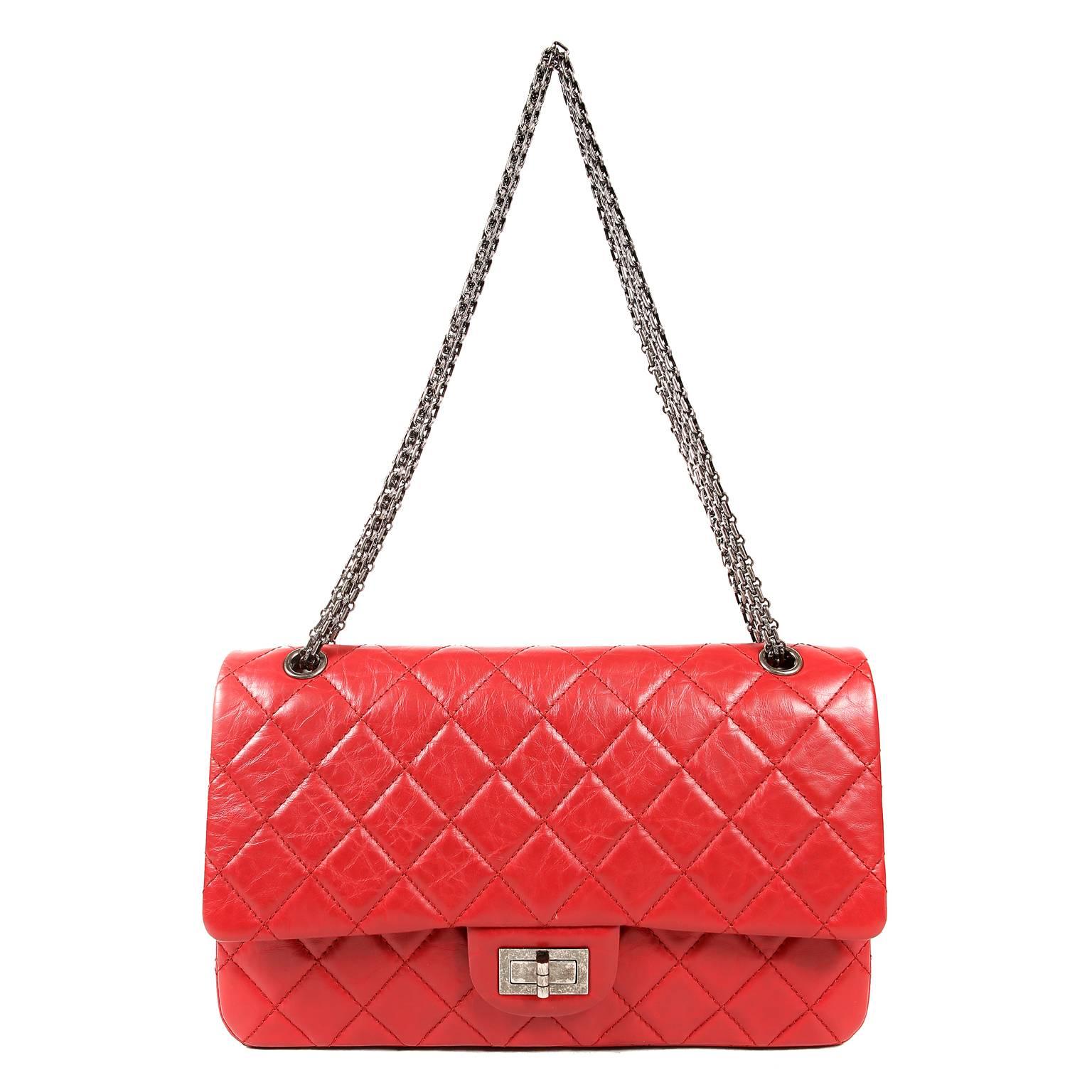 Chanel Red Calfskin 2.55 Reissue Flap Bag- 227 size 6
