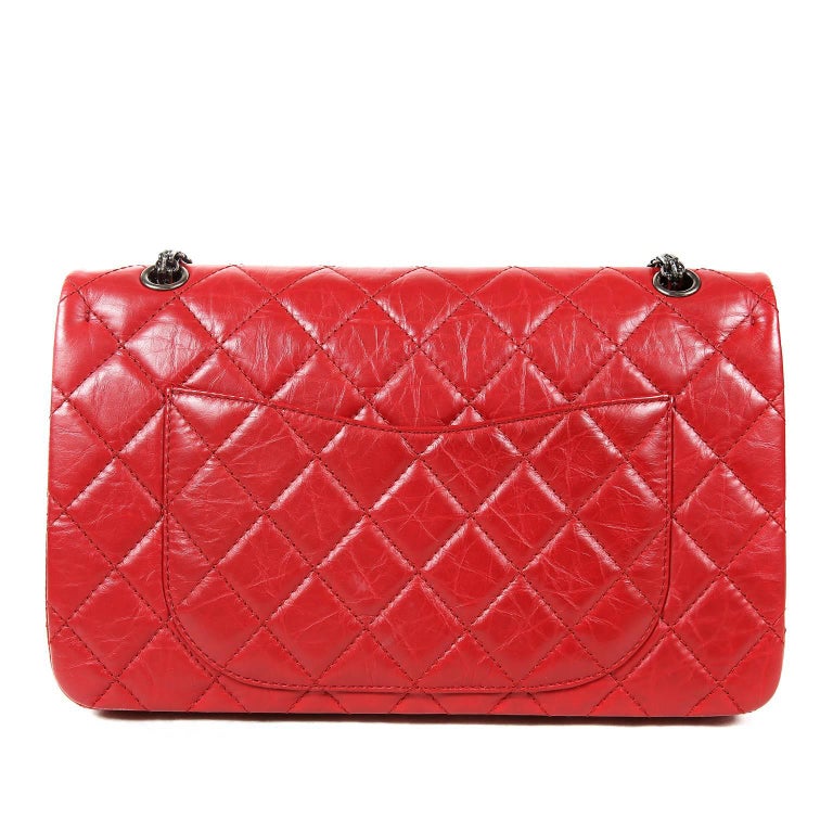 Chanel Red Calfskin 2.55 Reissue Flap Bag- 227 size at 1stDibs | chanel ...