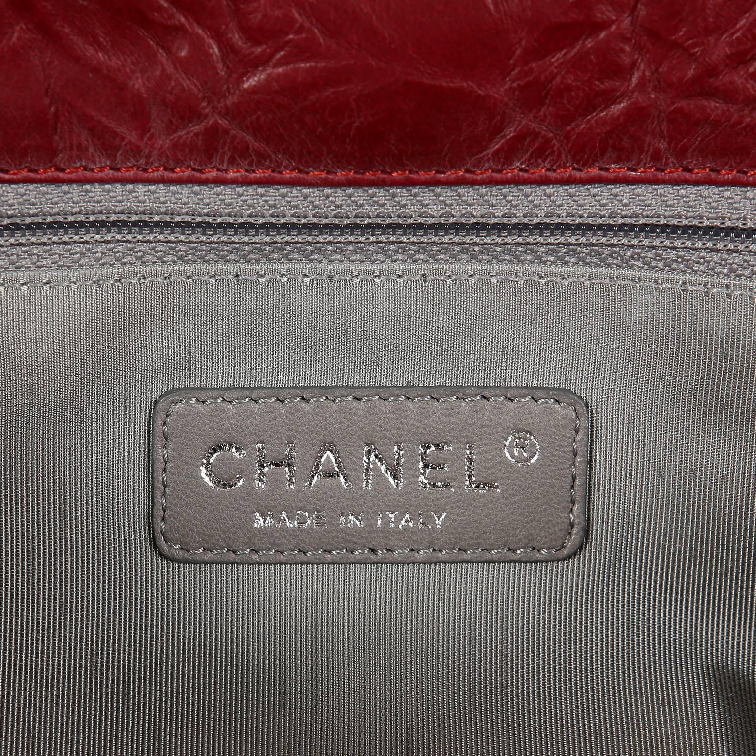 Chanel Red Calfskin Ultra Stitch Flap Bag- Large 4