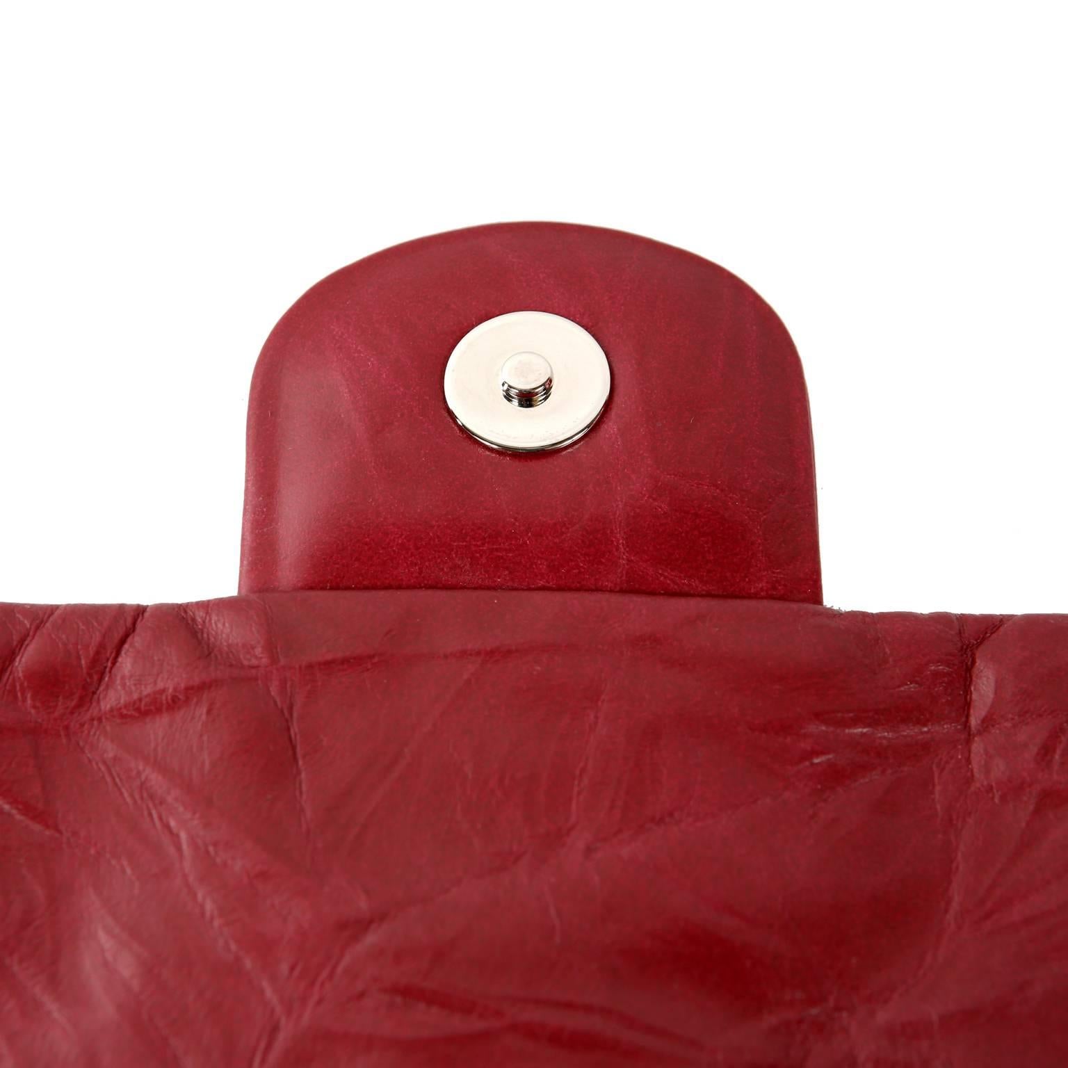 Chanel Red Calfskin Ultra Stitch Flap Bag- Large 5