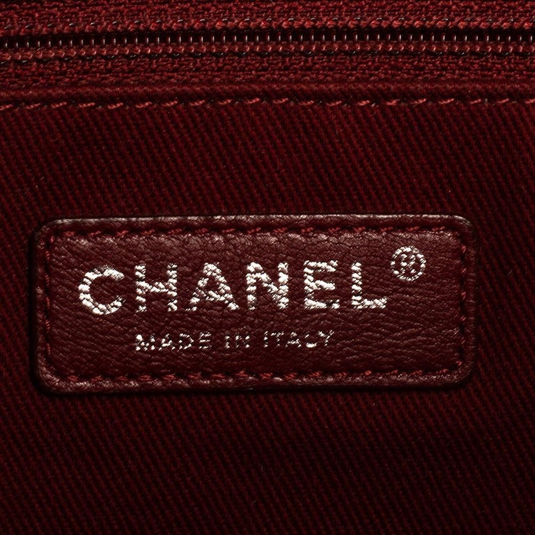 Chanel Red Canvas Medium Deauville Tote For Sale 5