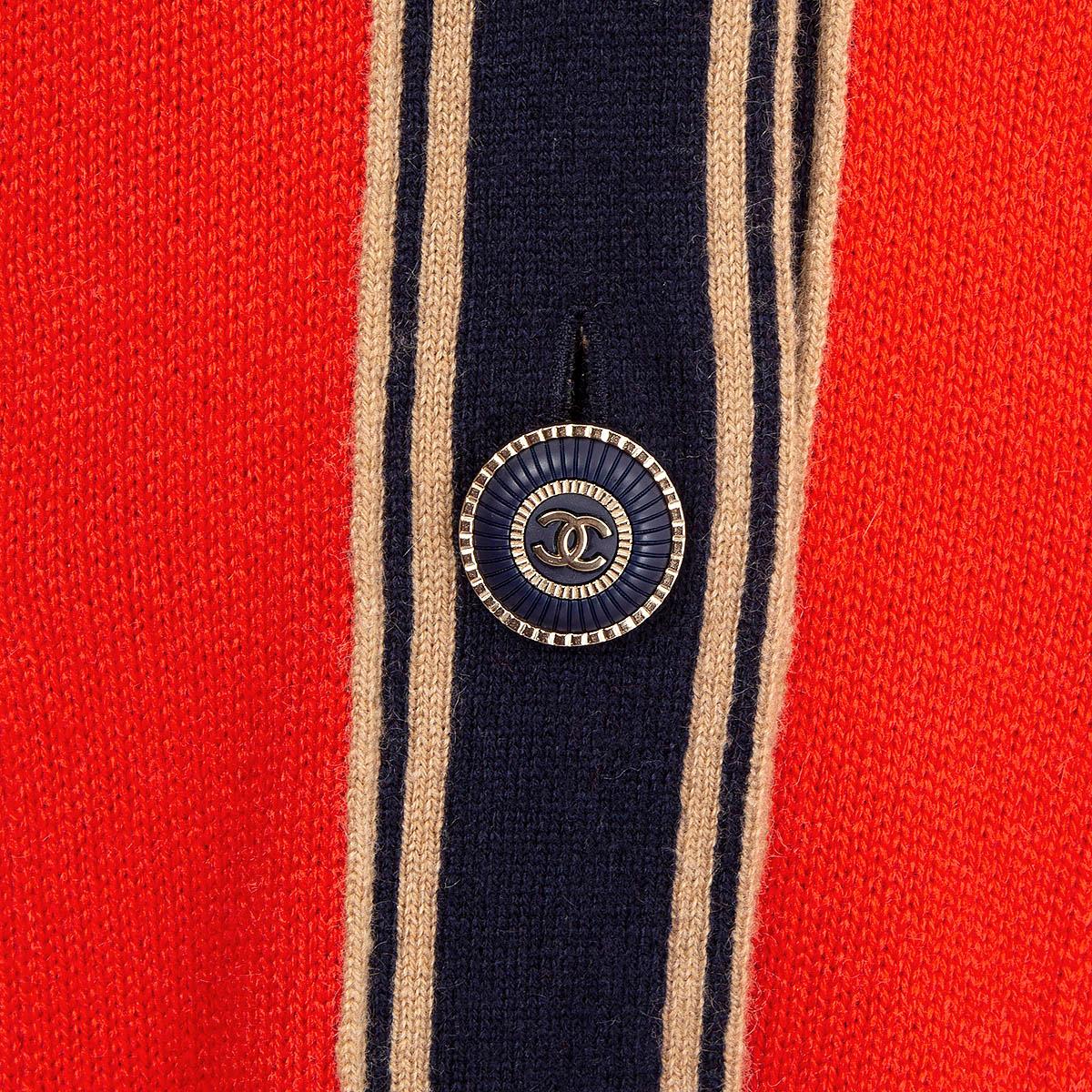 CHANEL red cashmere 2020 20C LONG Cardigan Sweater 42 L For Sale 1