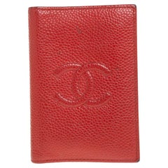 Chanel Red Caviar Leather CC Bifold Card Case