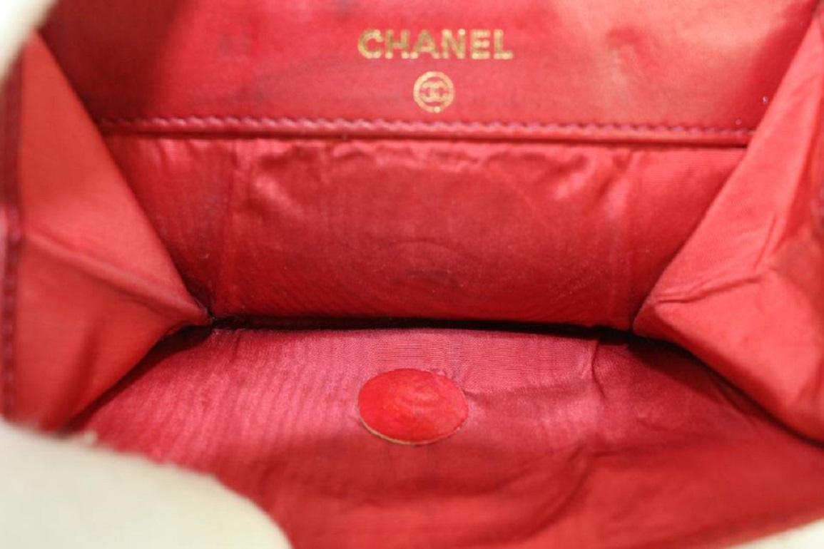 Chanel Red Caviar Leather Coin Purse Compact Wallet 824lv52 6