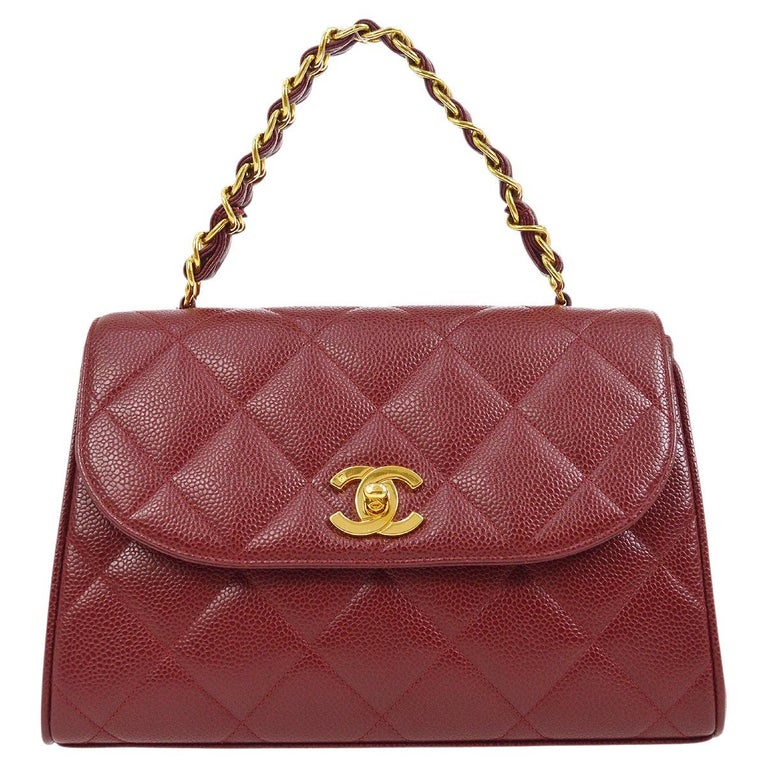 CC Top Handle Camera Bag Quilted Caviar Small at 1stDibs