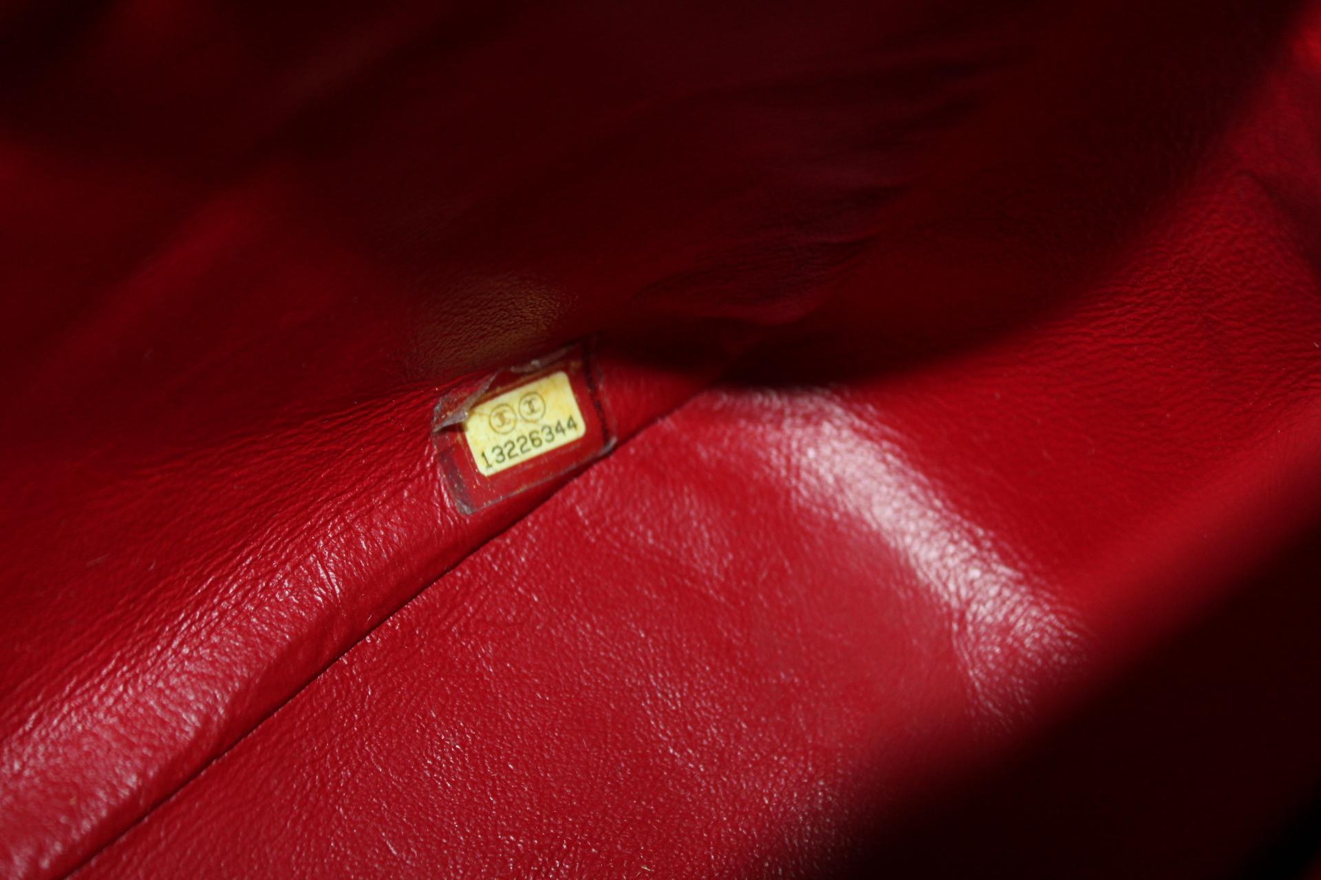 Chanel Red Caviar Leather Jumbo Flap Bag 1
