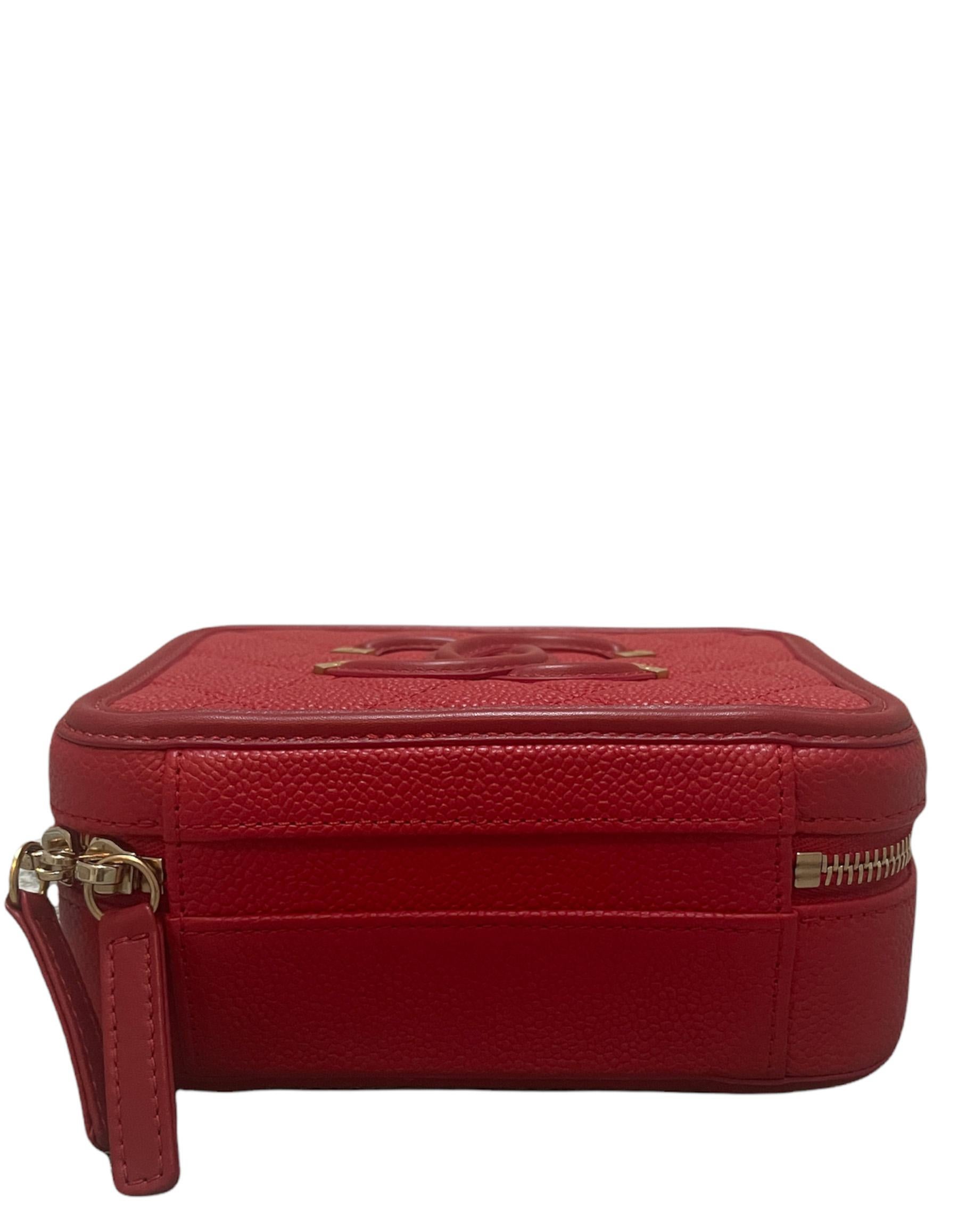 red chanel vanity bag