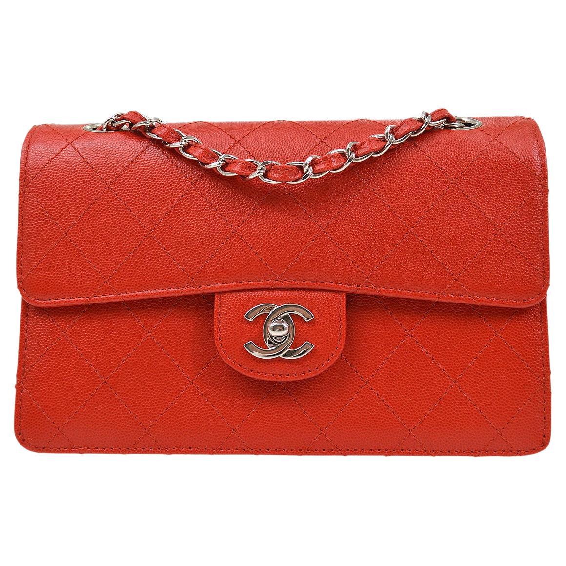 2013 Chanel Red Shiny Mississippiensis Alligator Jumbo Classic Double ...