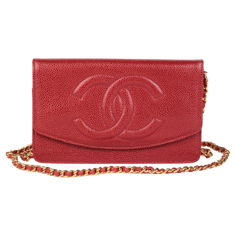 CHANEL Red Caviar Leather Vintage Timeless Wallet-on-Chain WOC at 1stDibs   chanel red wallet on chain, chanel timeless woc, chanel woc serial number  location