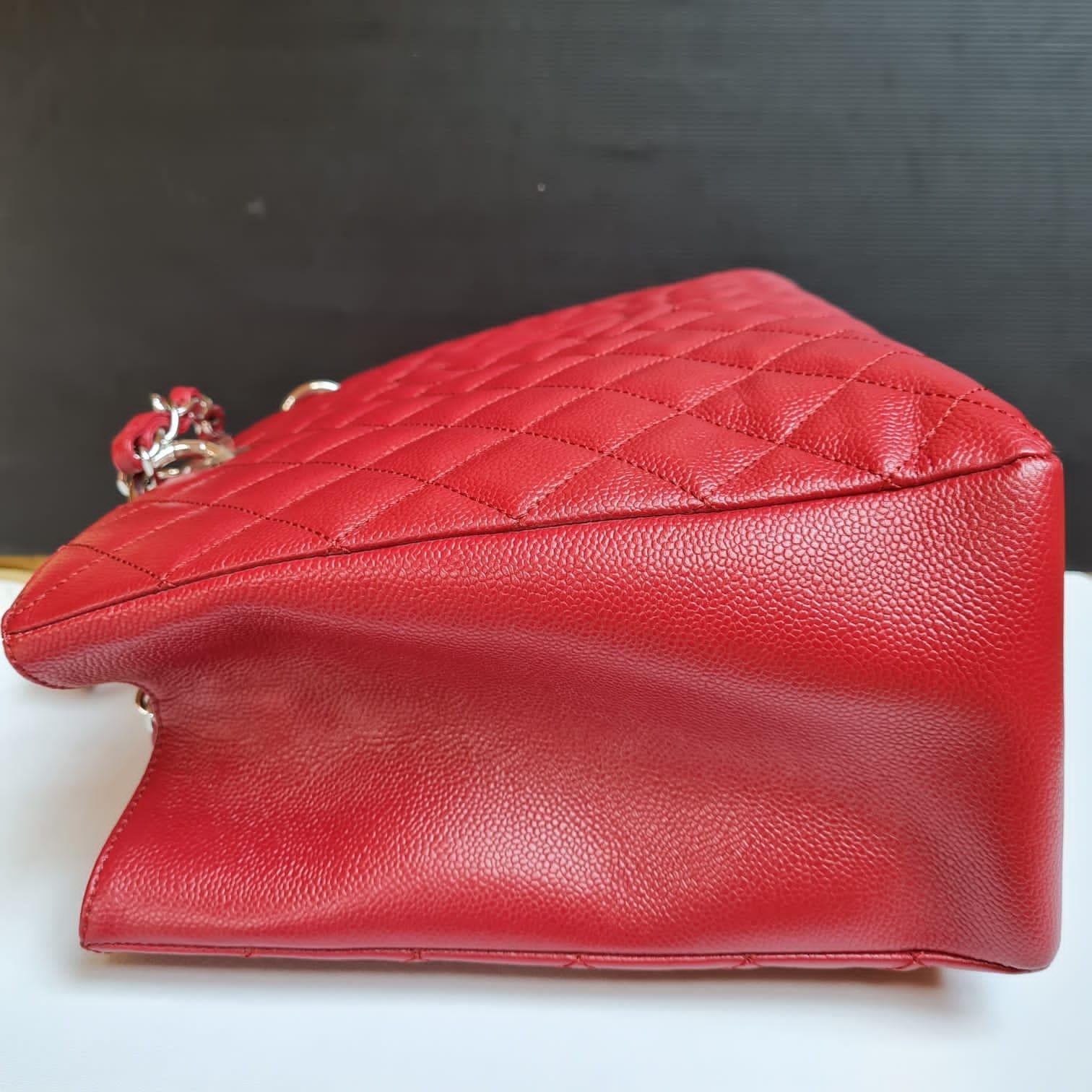 Chanel Red Caviar Quilted XL GST Bag 1