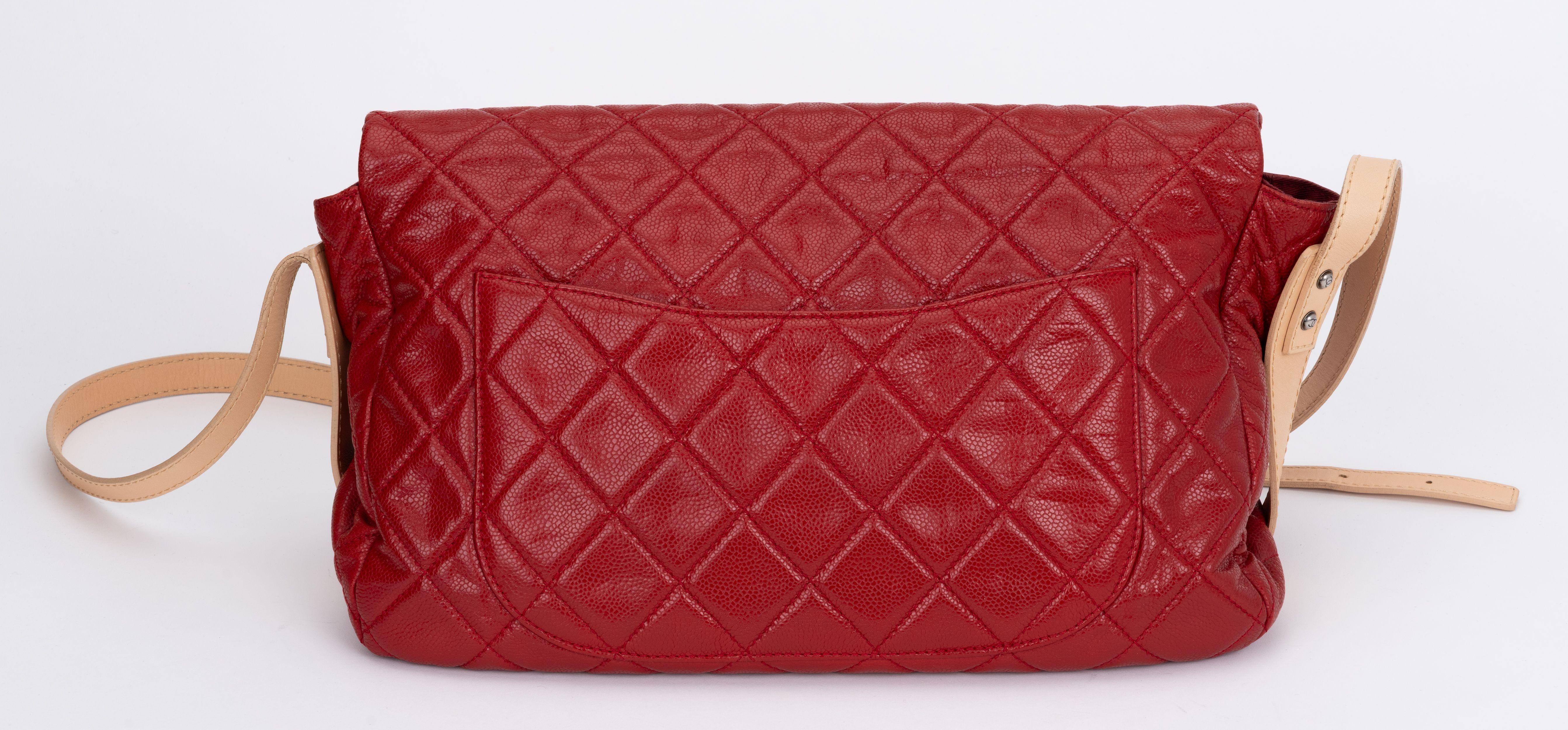 Women's Chanel Red Caviar Reissue Cross Body Bag For Sale
