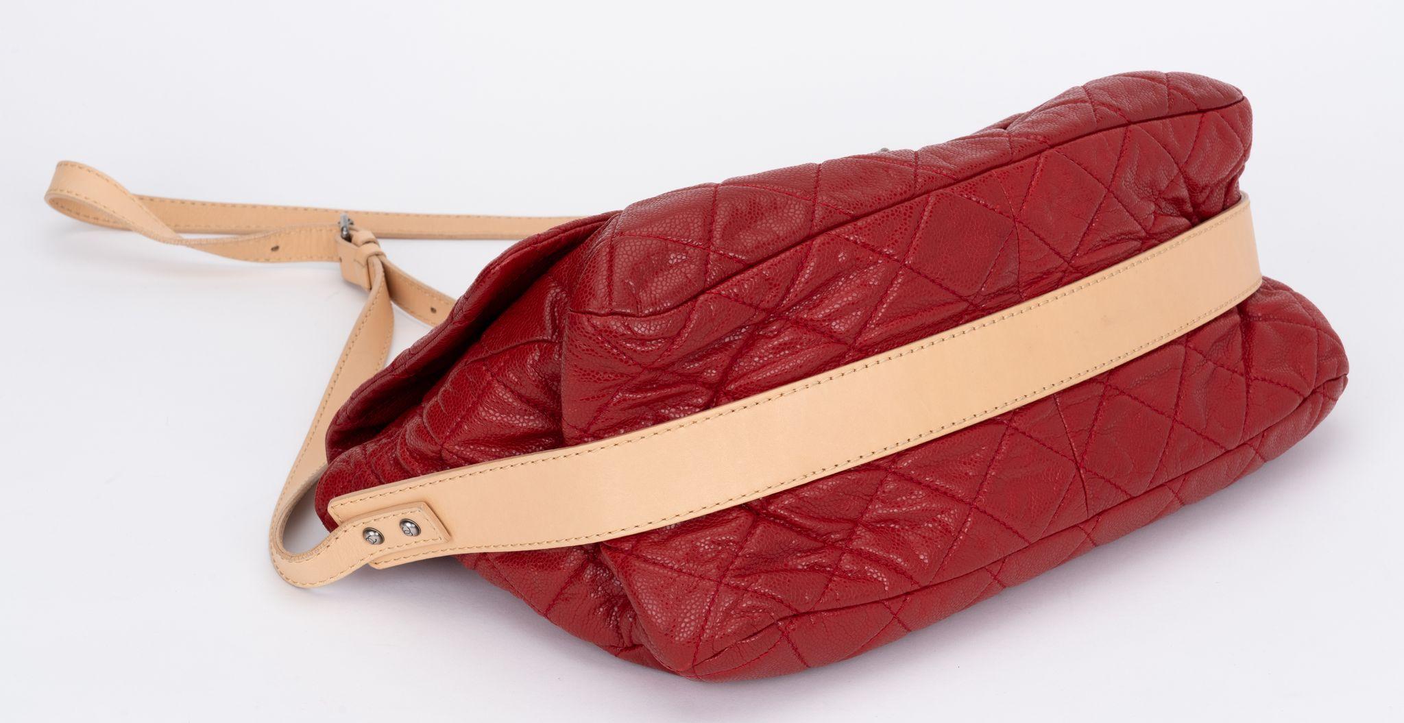 Chanel Red Caviar Reissue Cross Body Bag For Sale 1