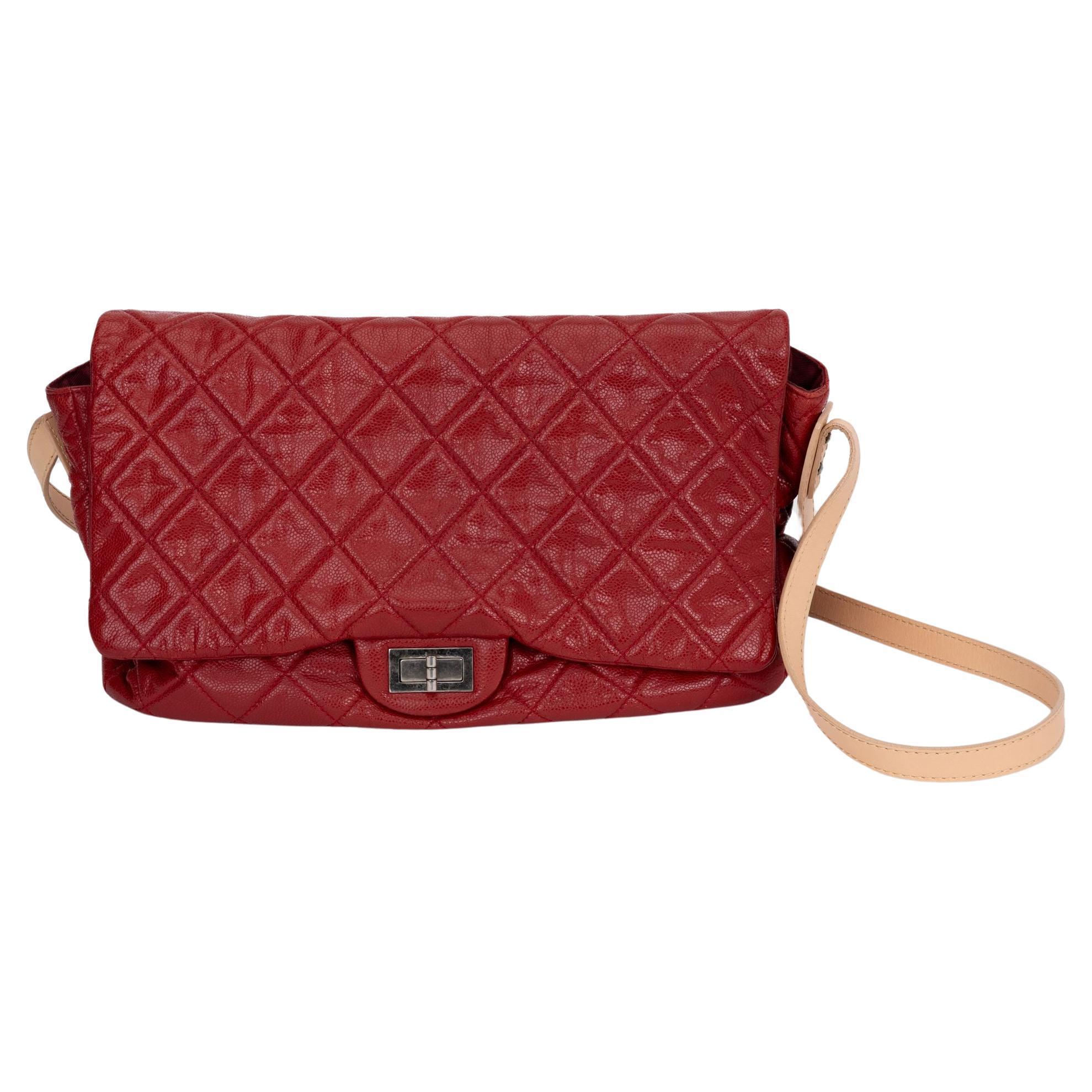 Chanel Red Caviar Reissue Cross Body Bag For Sale