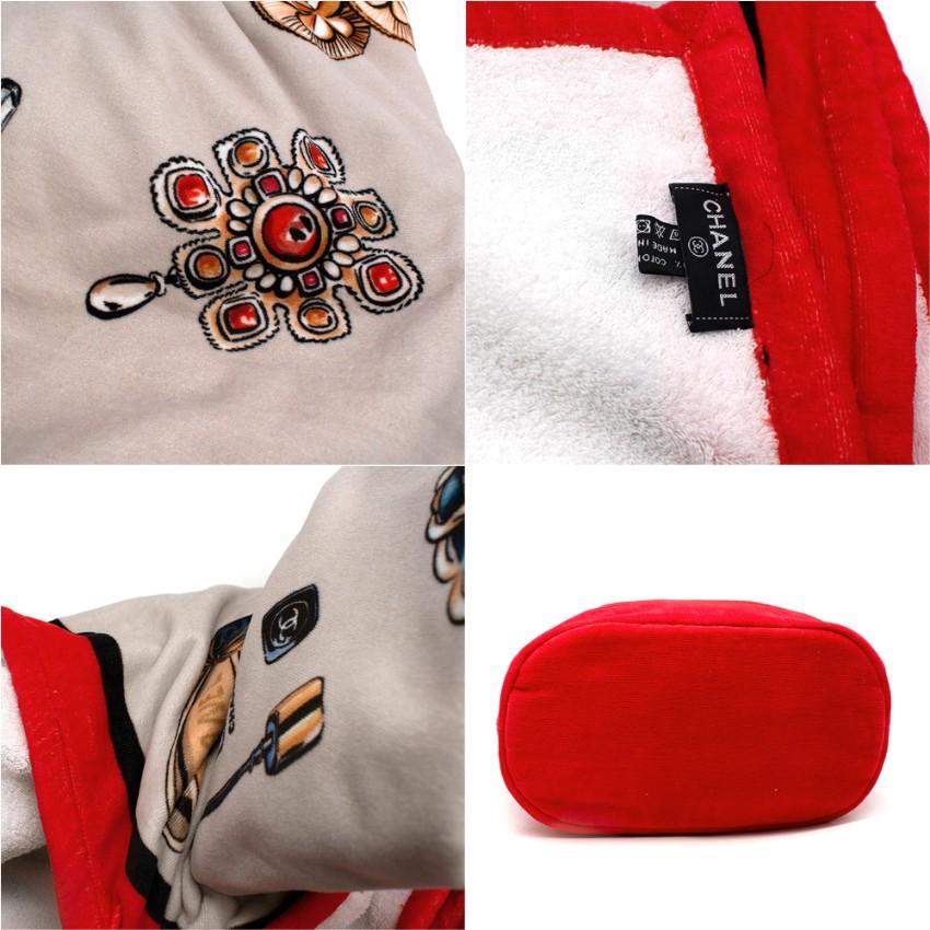 Chanel Red CC Terry Cotton Beach Bag & Towel Set 1