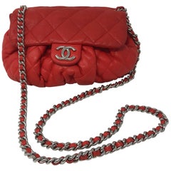 Chanel Red Chain Around Crossbody Bag