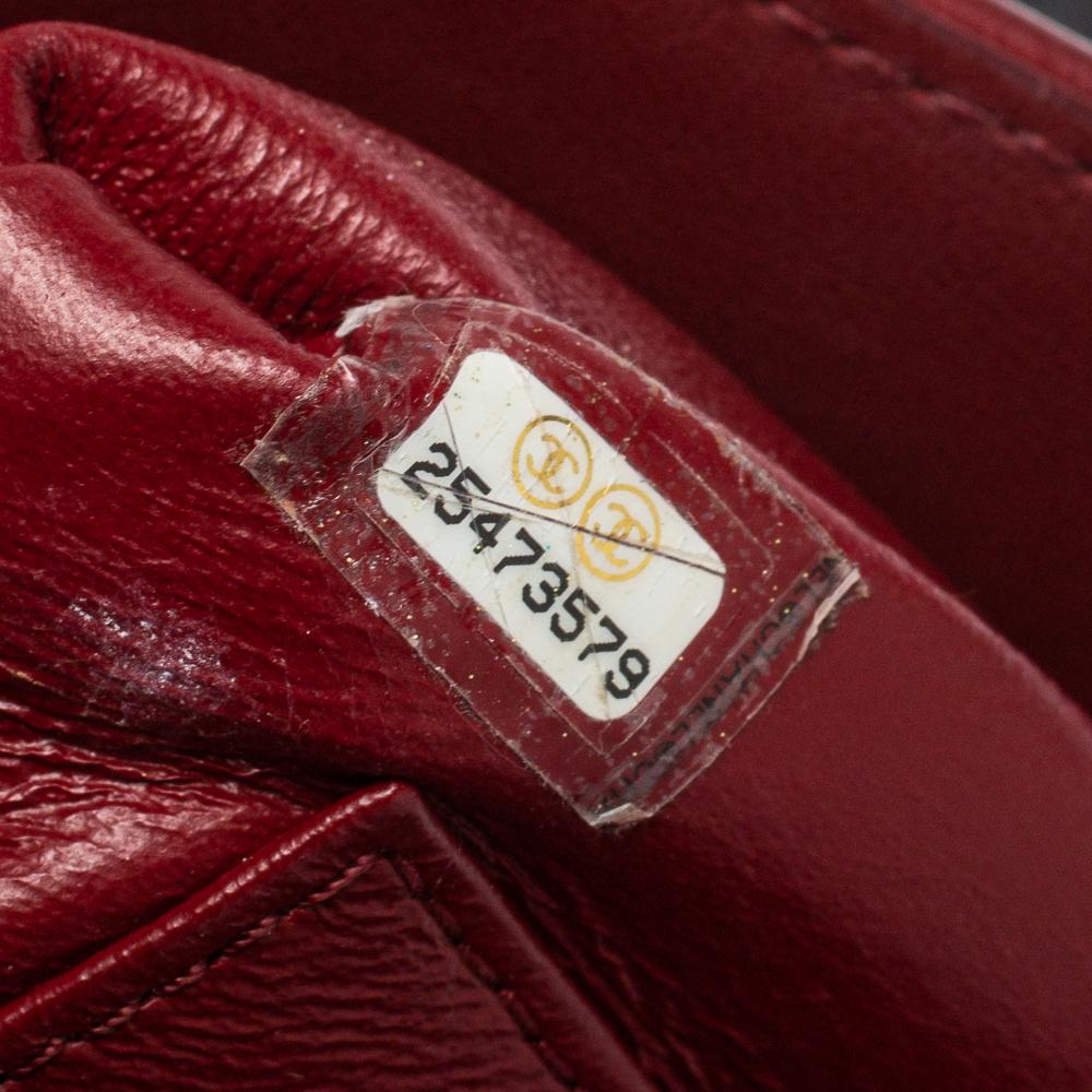 Women's Chanel Red Chevron Leather CC Trendy Flap Bag