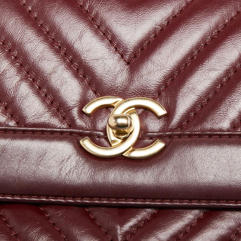 chanel red handle bag