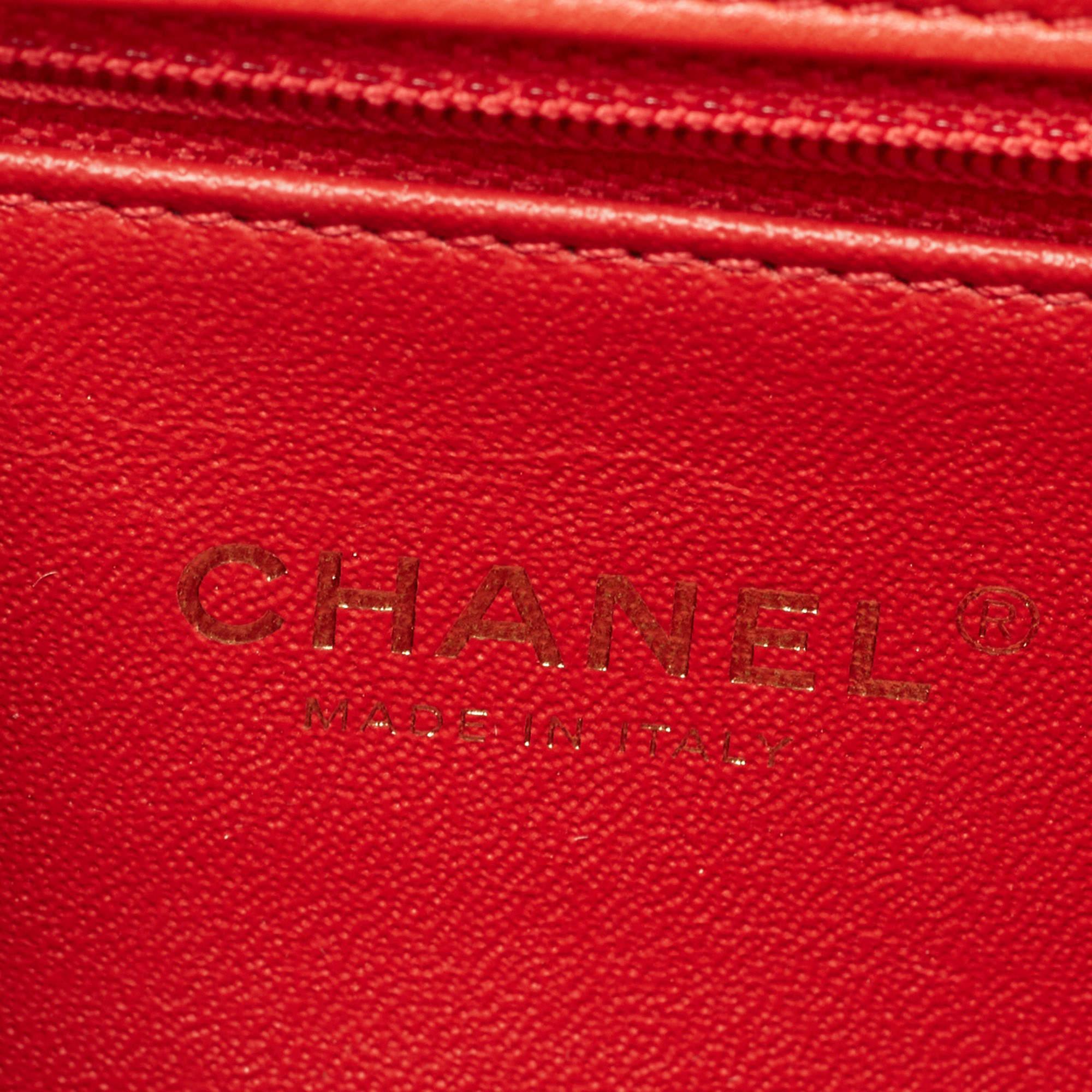 Chanel Red Chevron Leather Coco Waist Belt Bag 9