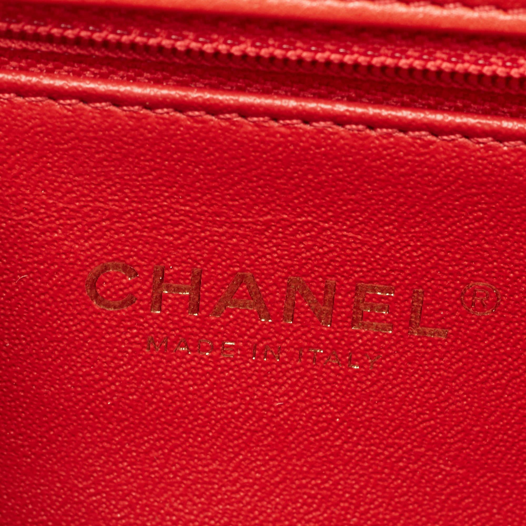 Chanel Red Chevron Leather Coco Waist Belt Bag 9