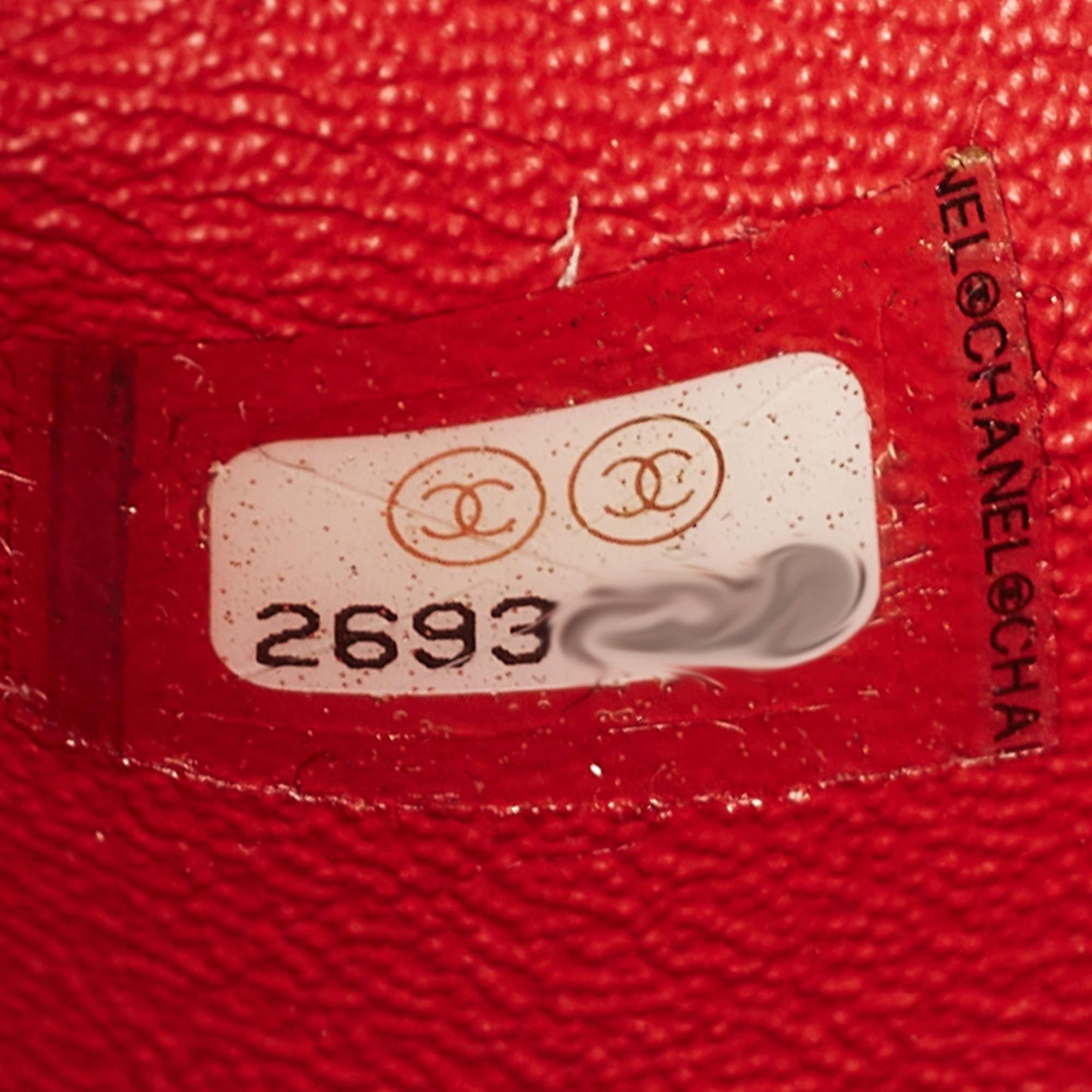 Chanel Red Chevron Leather Coco Waist Belt Bag 2