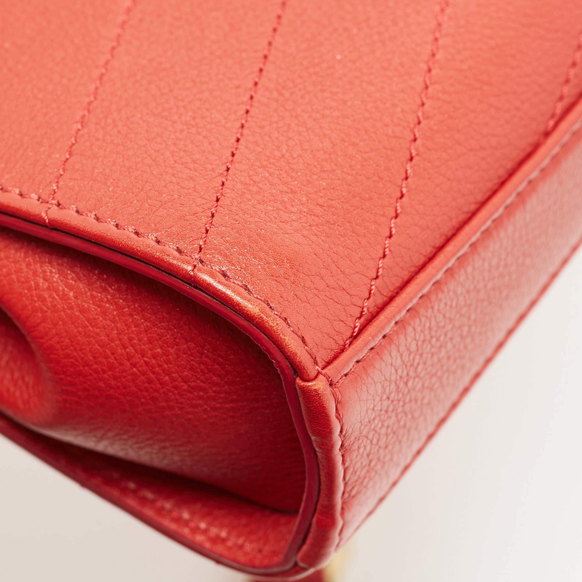 Chanel Red Chevron Leather Coco Waist Belt Bag 4