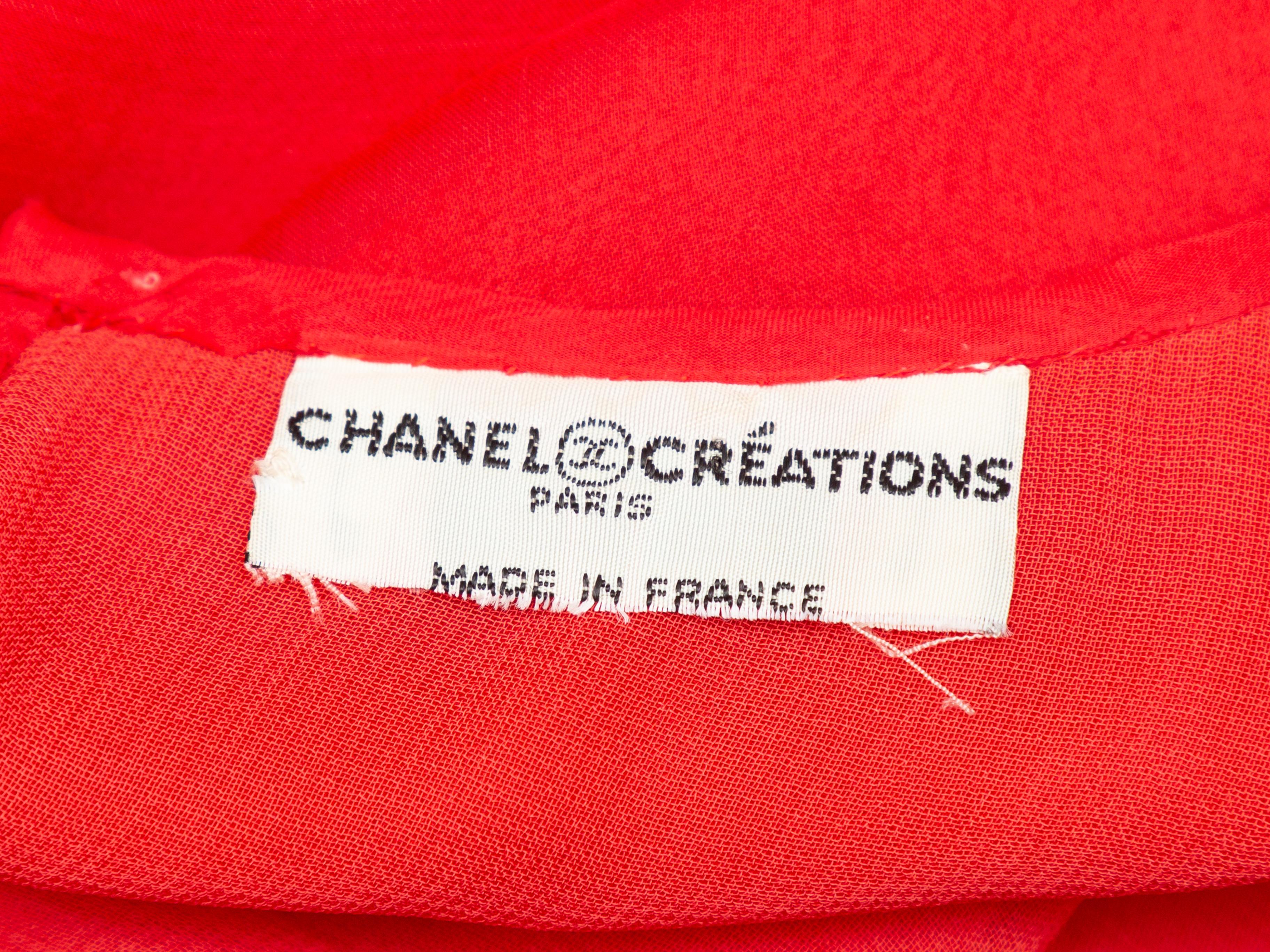 Women's Chanel Red Creations Silk Midi Dress