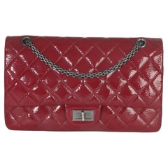 Chanel Red Crinkled Quilted Patent 2.55 Reissue 227 Flap Bag