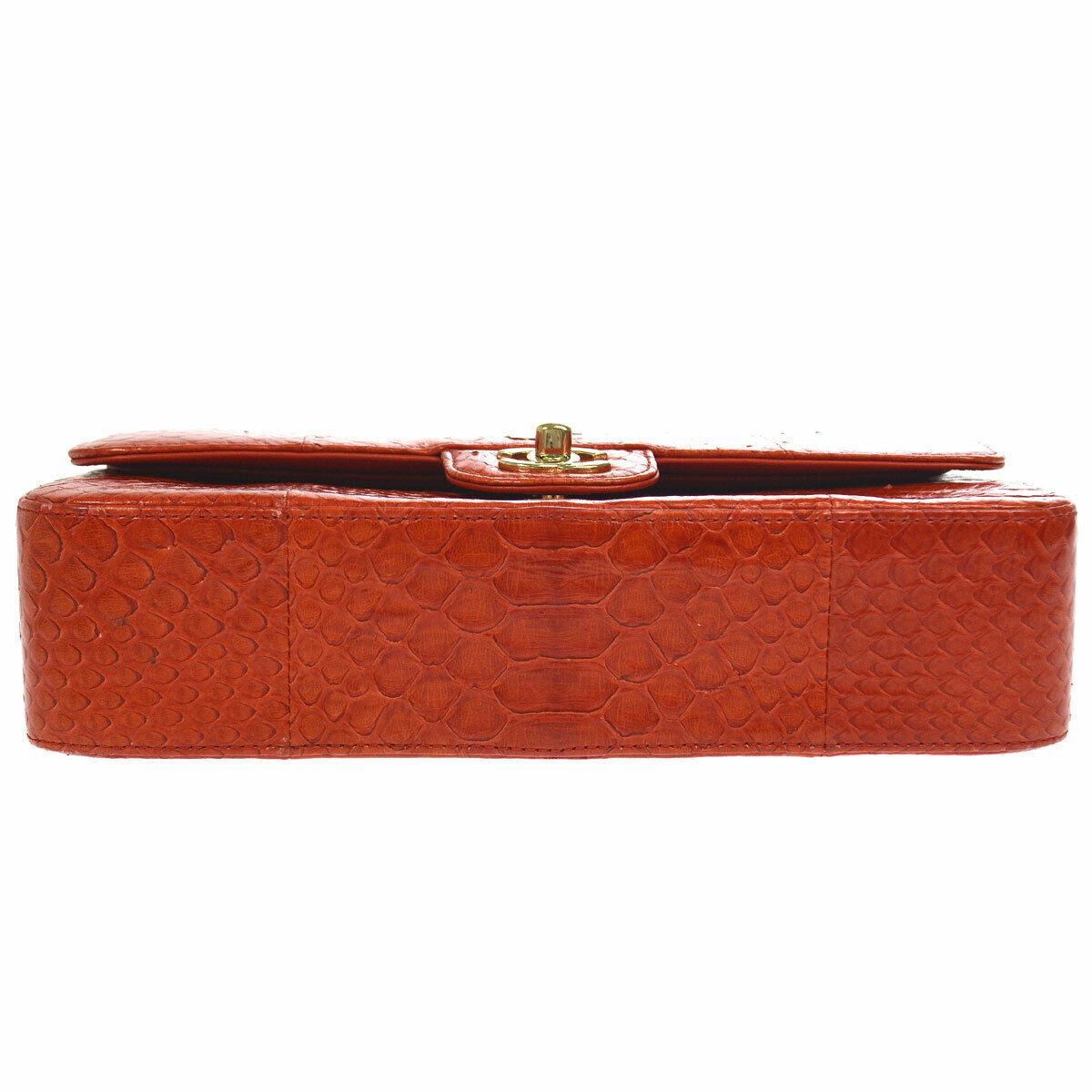 chanel red snakeskin bag